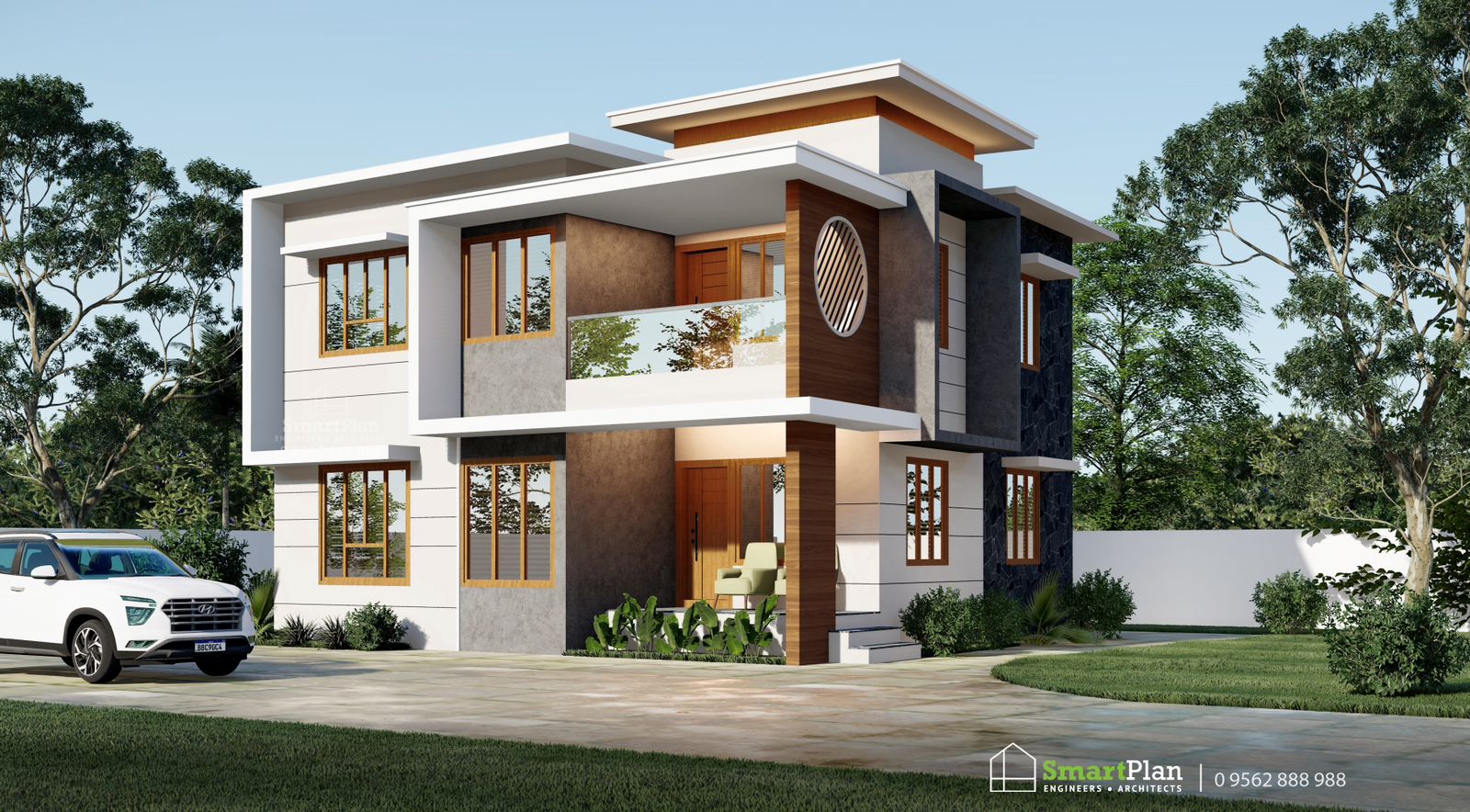 Modern Flat Roof Villa Design in Kerala